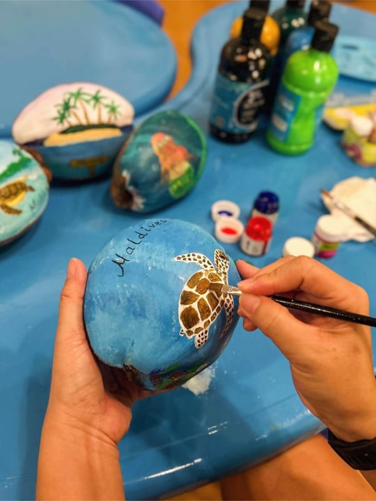 Photo by Pullman Maldives Maamutaa on August 12, 2026. May be an image of turtle, tortoise, paperweight and text that says "Maldive".