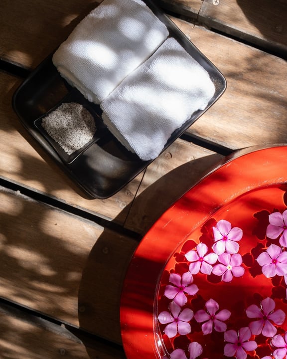 Photo by NH Collection Maldives Reethi Resort on June 19, 2026. May be an image of bath mat, place mat, napkin and text.