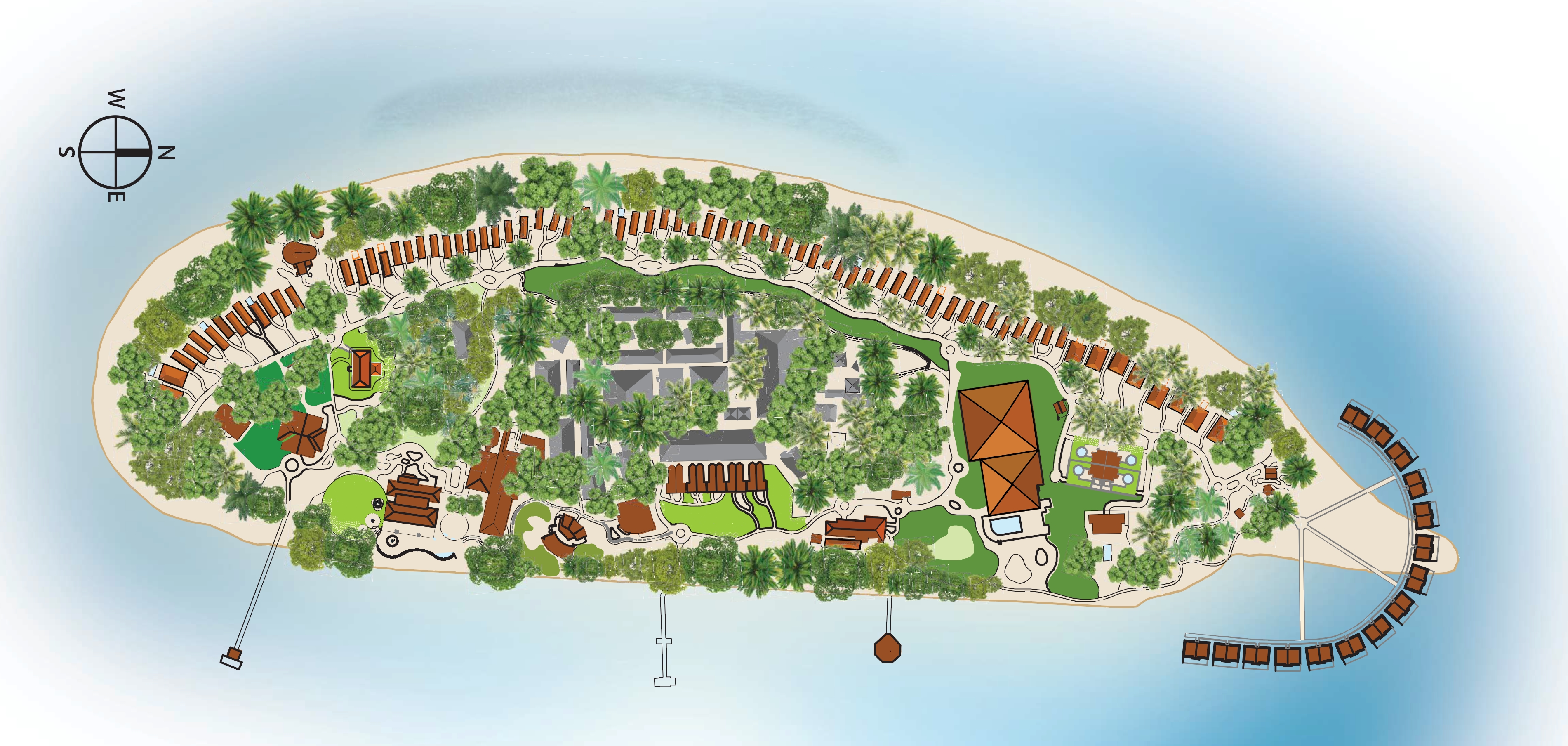 Reethi Beach Maldives resort island map