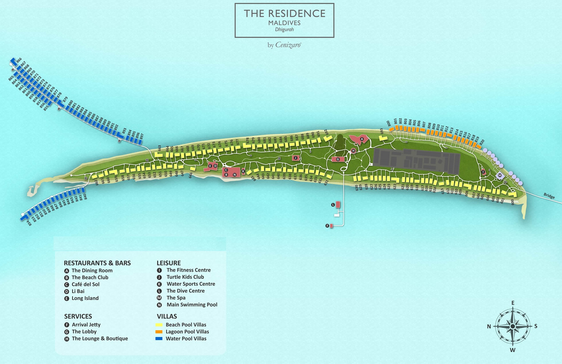 The Residence Falhumaafushi island map