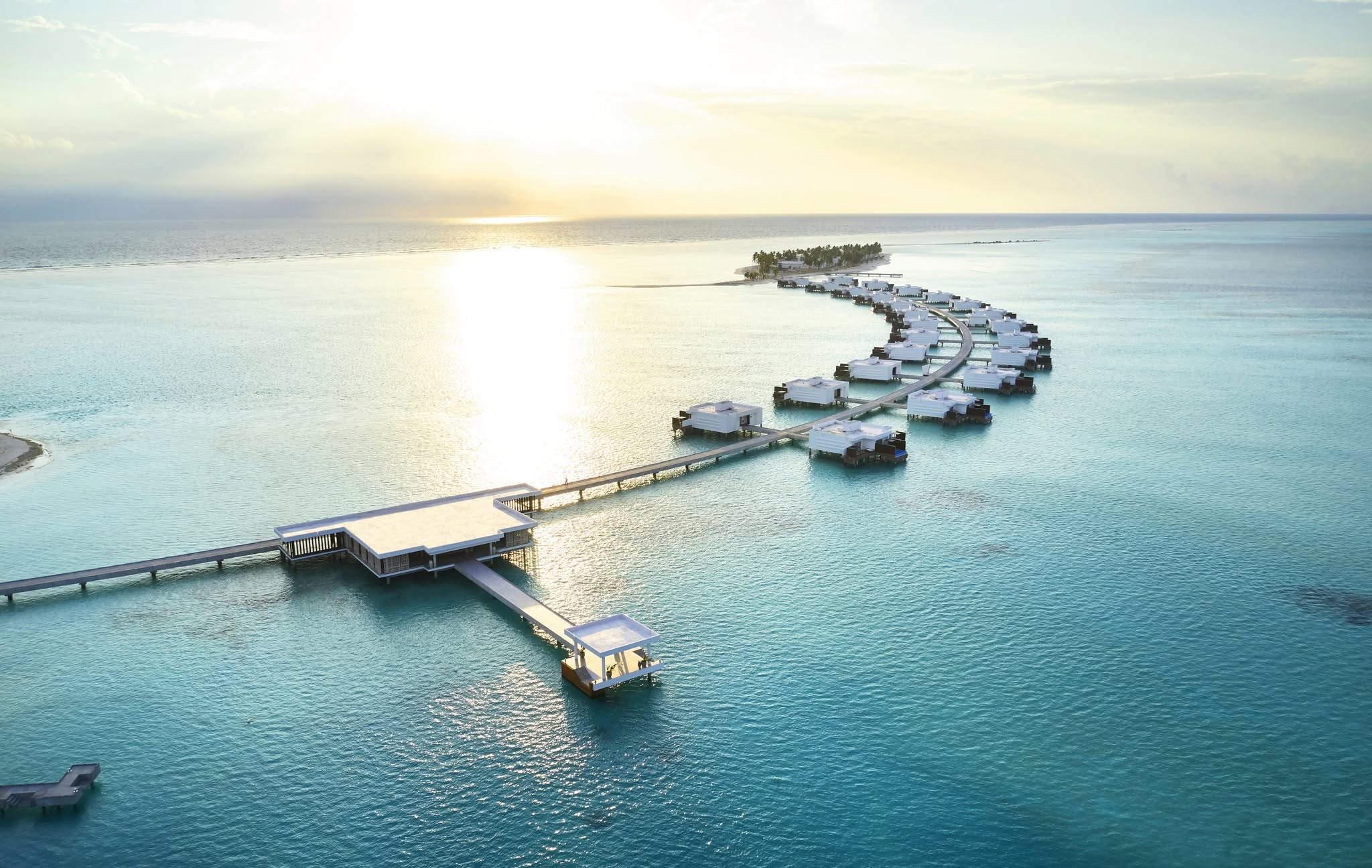Riu Palace Maldivas aerial view