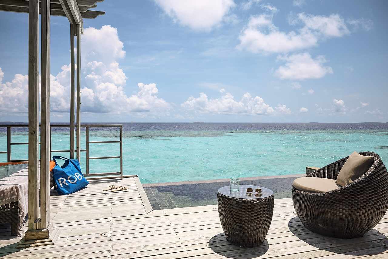 Water Villa Classic Private Pool at Robinson Club Maldives