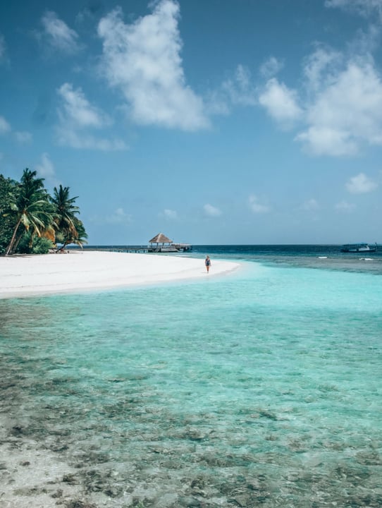 Foto von Sandies Bathala Maldives in Sandies Bathala Maldives. Möglicherweise ein Bild von Ozean, Strand, Horizont und Text.