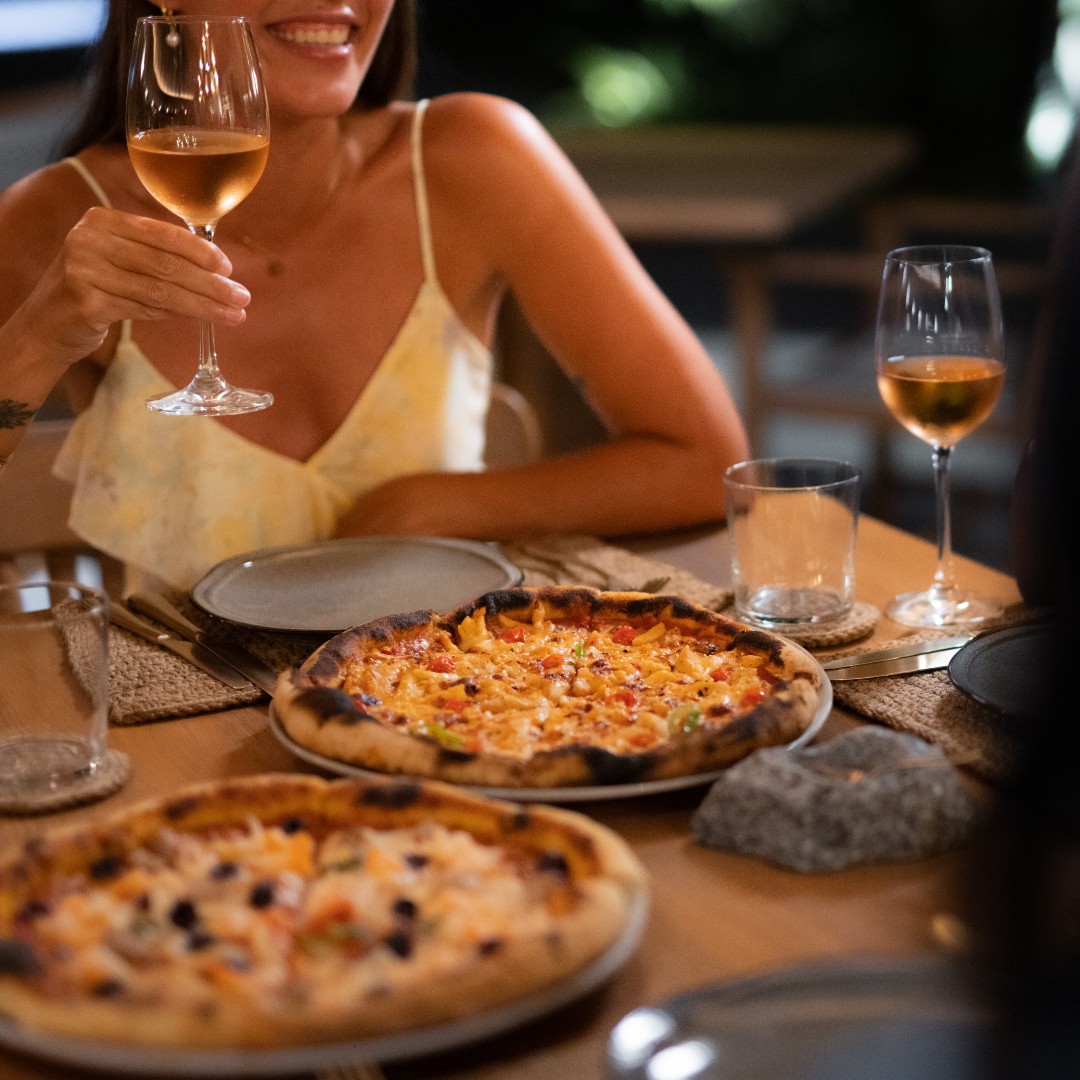 Photo by Six Senses Kanuhura on July 29, 2026. May be an image of mozzarella, pizza and text.