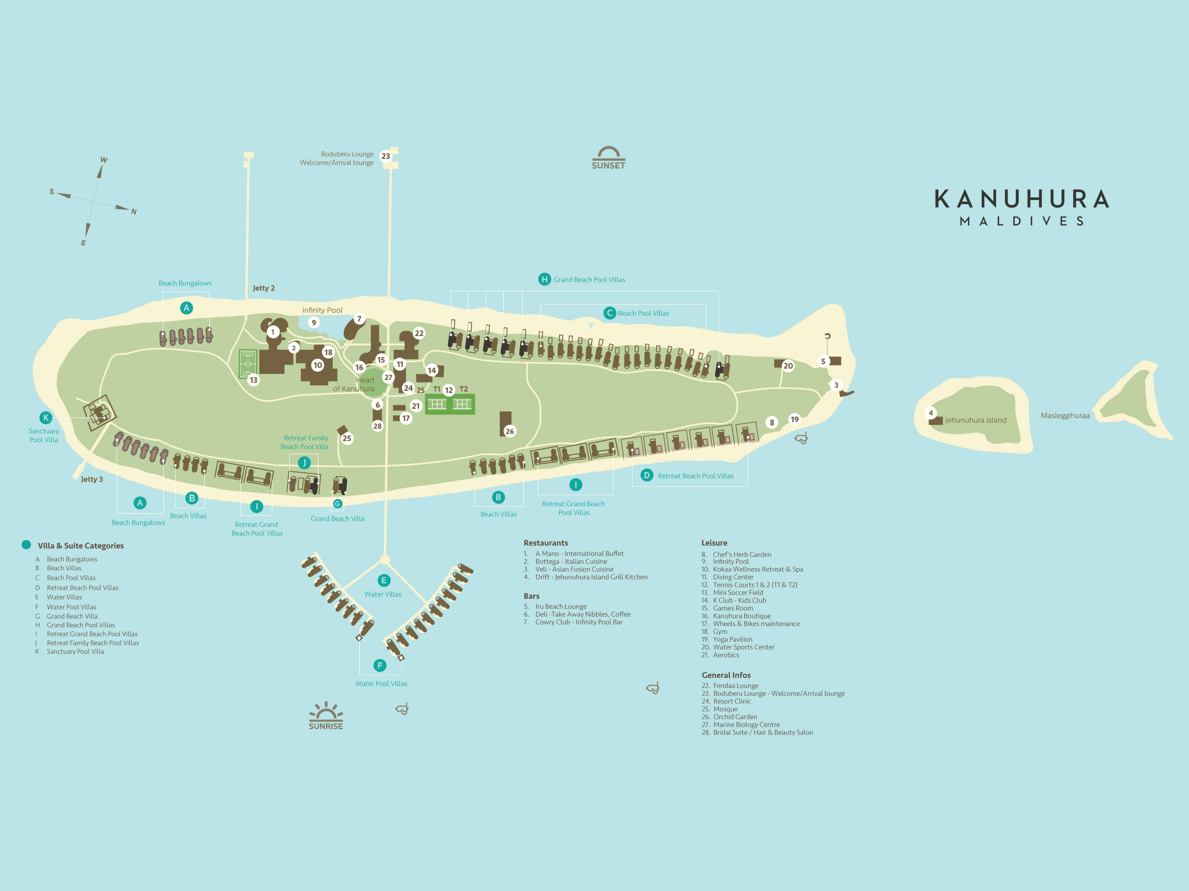Six Senses Kanuhura island map