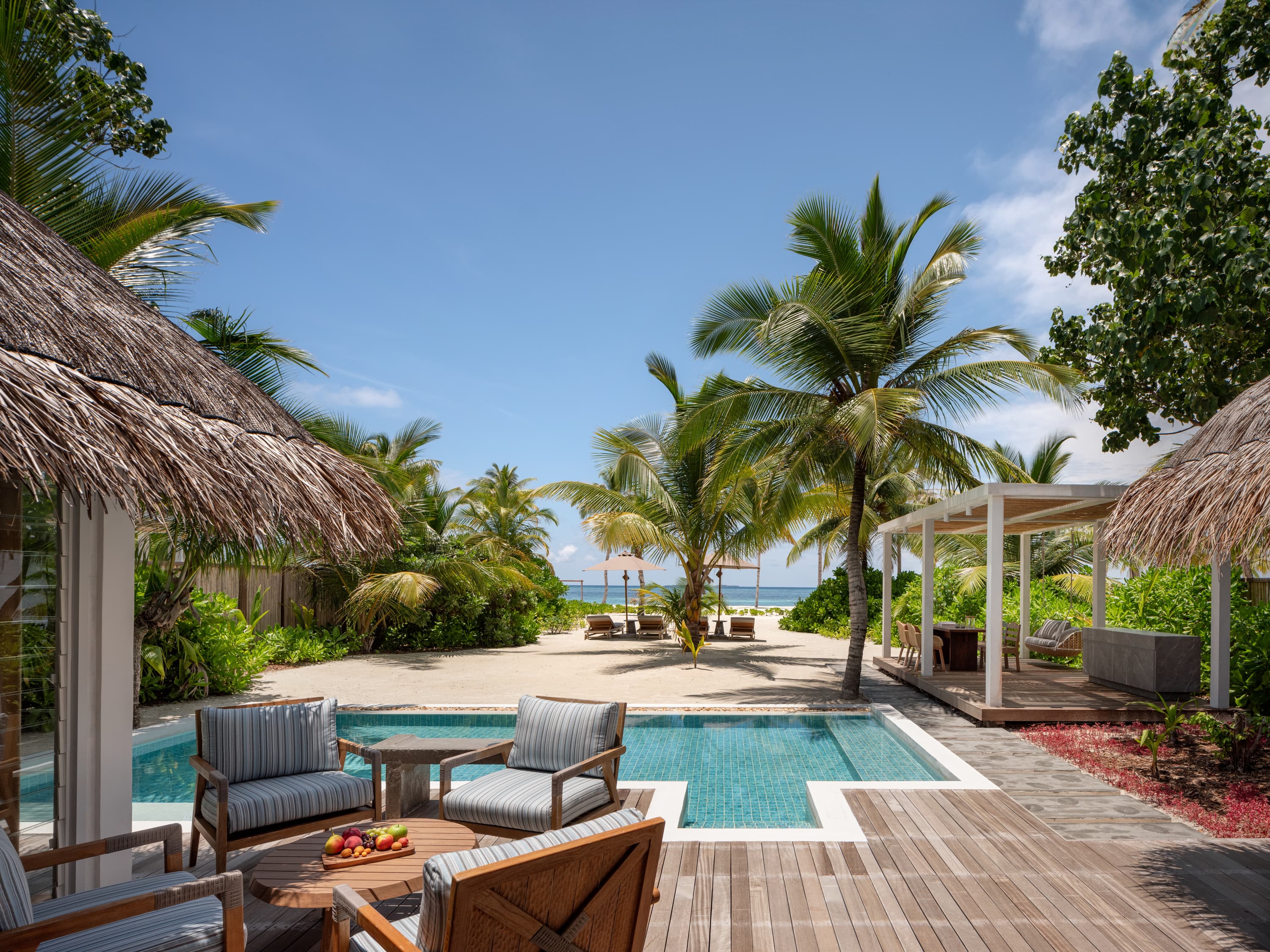 Two Bedroom Beach Villa Suite with Pool im Six Senses Kanuhura