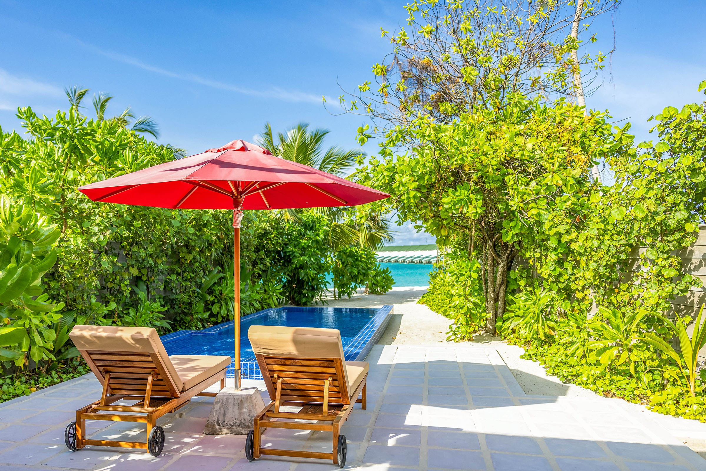 Pool Beach Villa im Siyam World Maldives