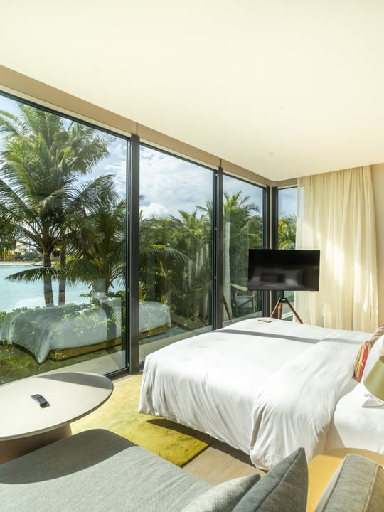 Set over two stylish levels at @so.maldives, this Two-Bedroom Lagoon Beach Pool Loft brings laidback luxury to life with indoor outdoor living, a private pool, tropical terrace, cocoon tub with a view