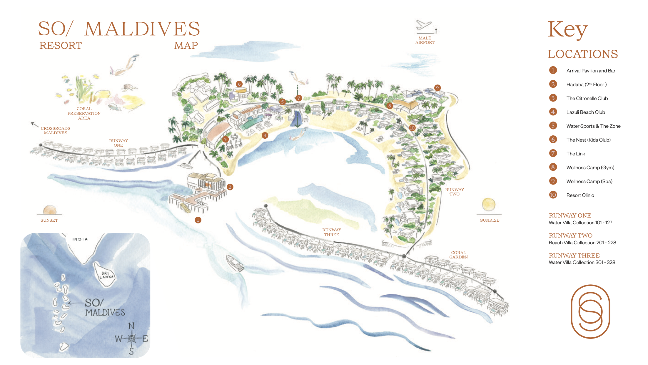 SO/ Maldives island map