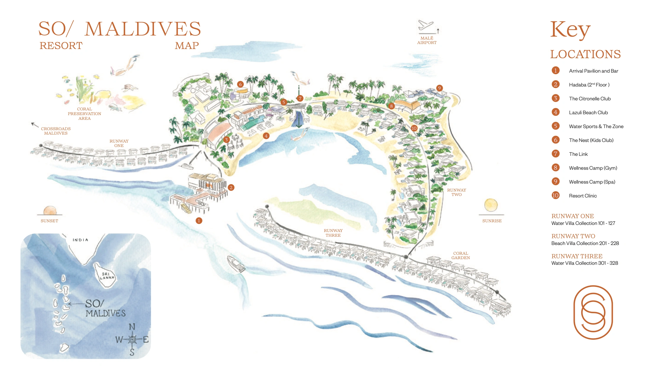 SO/ Maldives island map