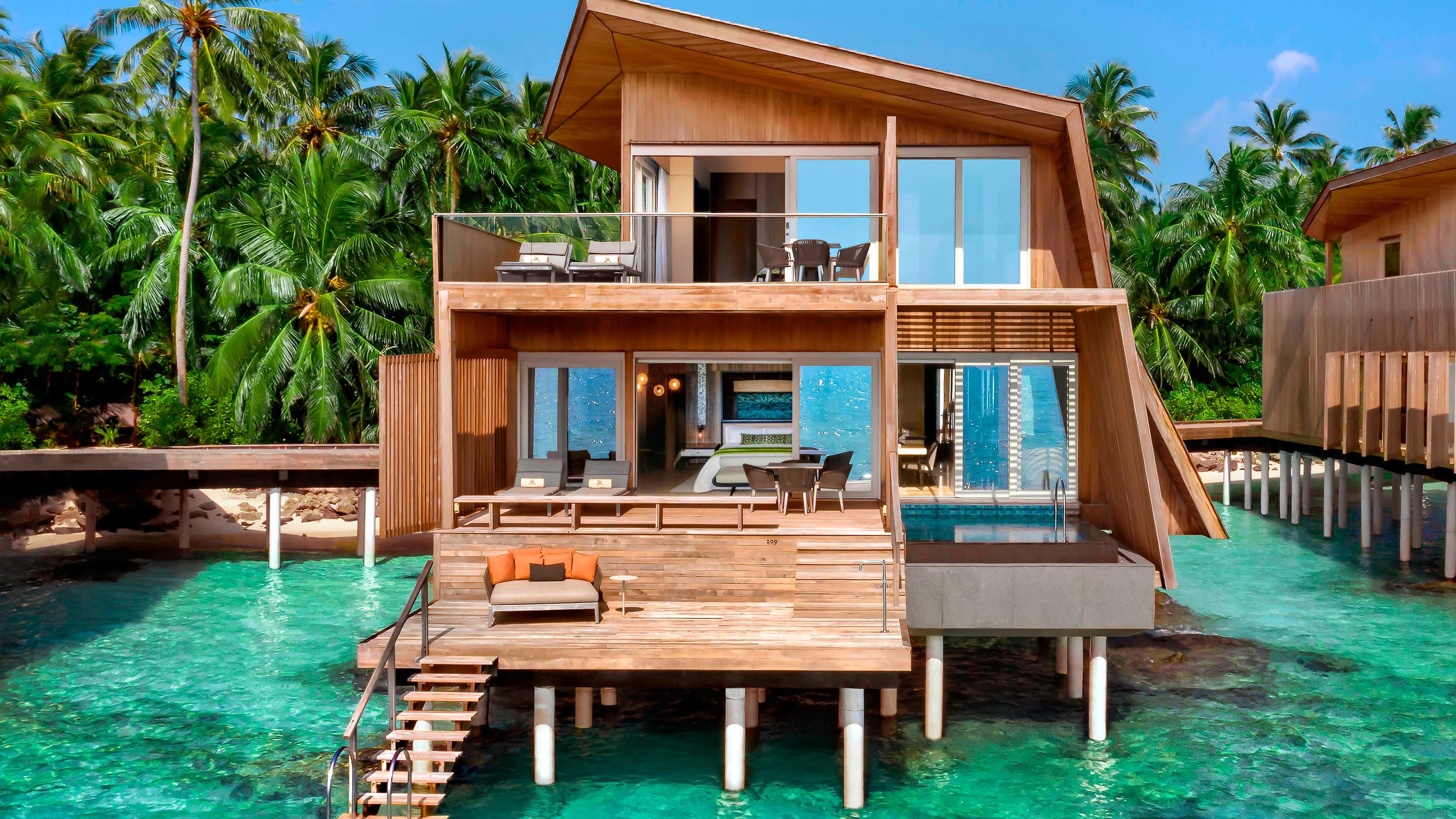Two Bedroom Sunset Wasservilla mit Pool im The St. Regis Maldives Vommuli Resort