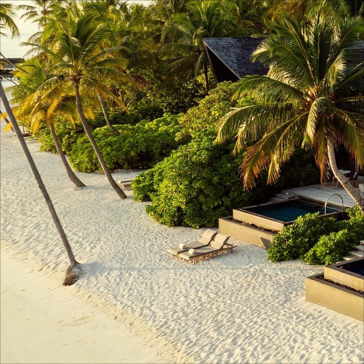 Wake to captivating views of the Indian Ocean, where turquoise waters meet lush tropical greenery in one of the Maldives’ most breathtaking settings. Designed for families and friends, our Three-Bedro