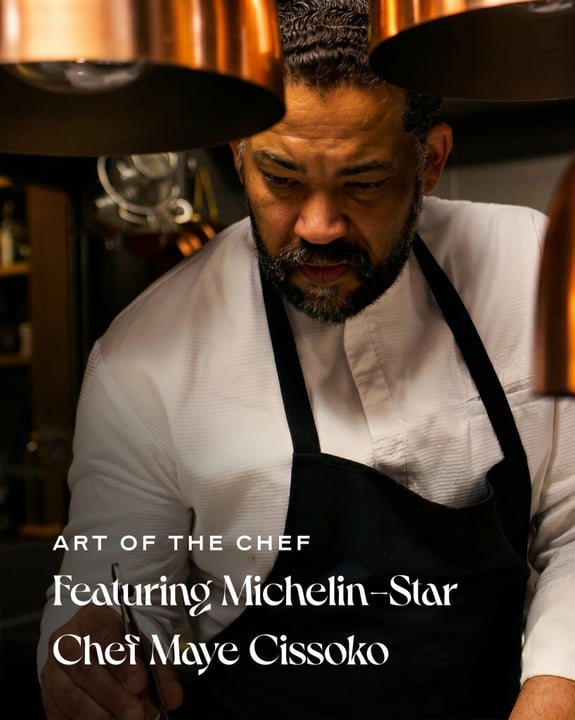 Photo by Iru Fushi on June 13, 2026. May be an image of text that says "ART OF THE CHEF Featuring Michelin -Star Maye Cissoko".