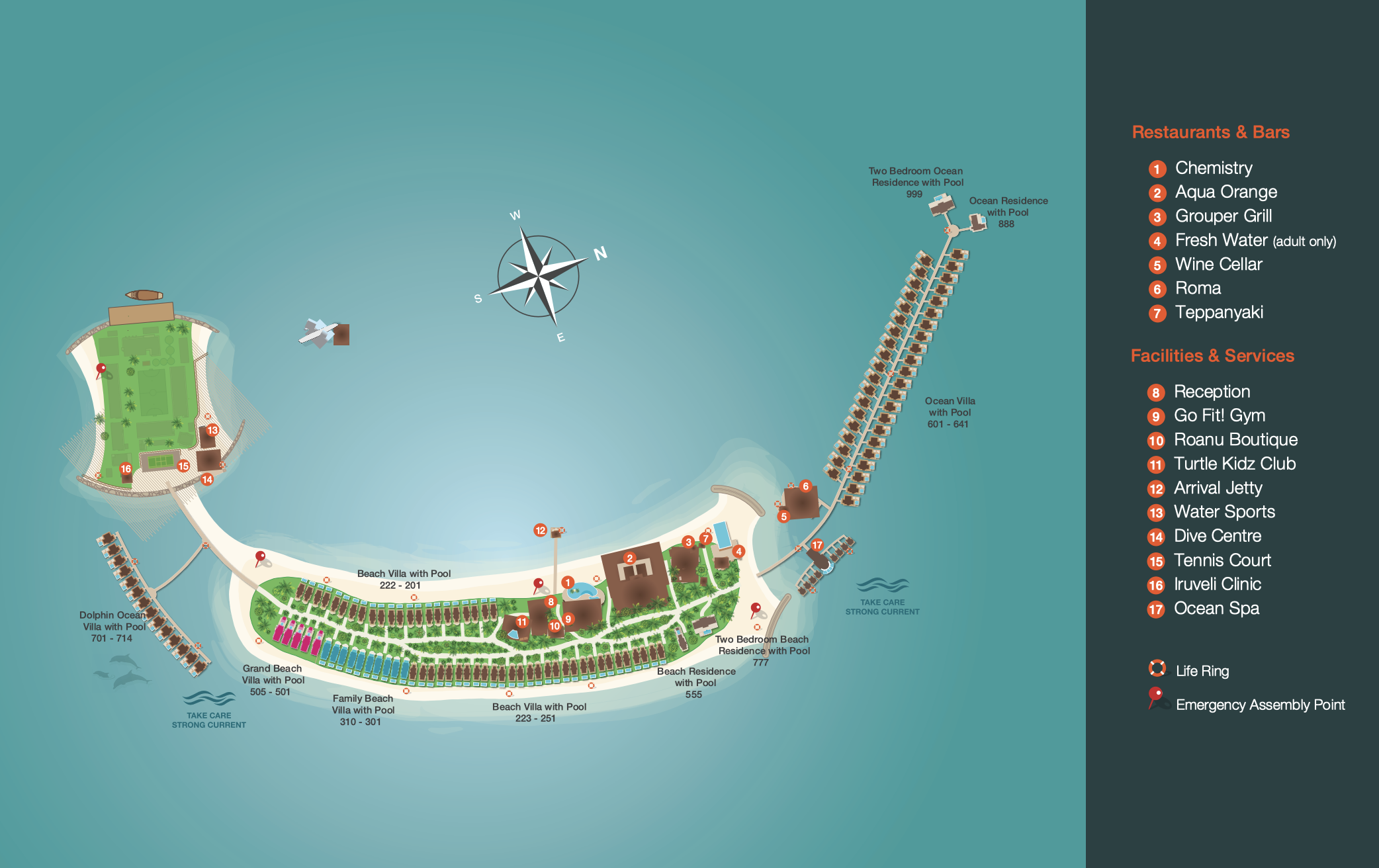 Sun Siyam Iru Veli resort island map
