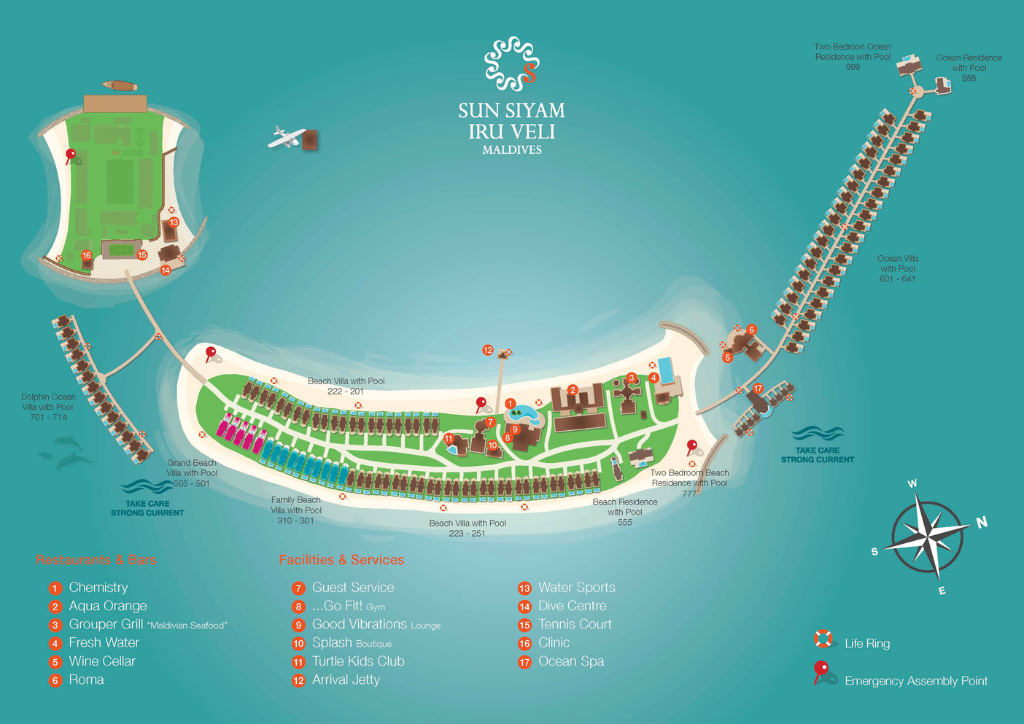 Sun Siyam Iru Veli resort island map