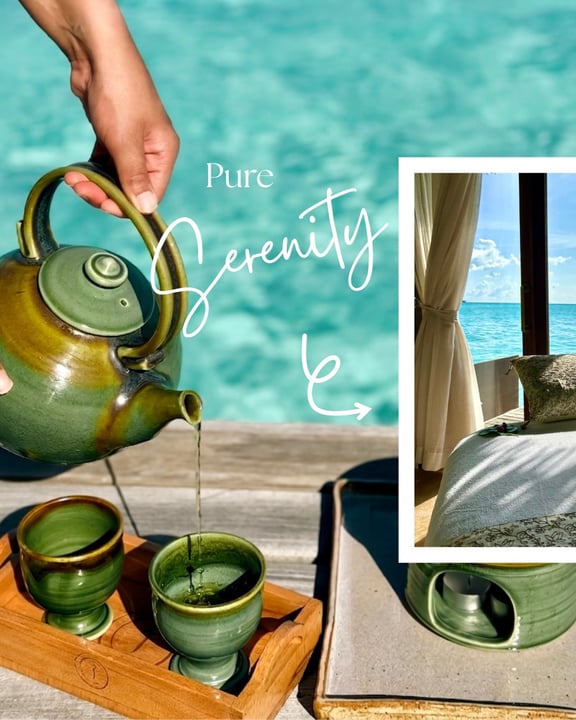 Photo shared by Taj Exotica Resort & Spa on May 04, 2026 tagging @jwellnesscircle. May be an image of tea, teacup, teapot and text.