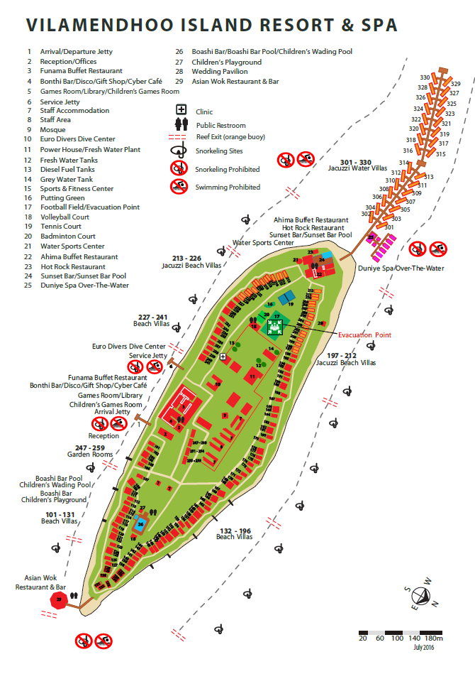 Vilamendhoo Island Resort island map