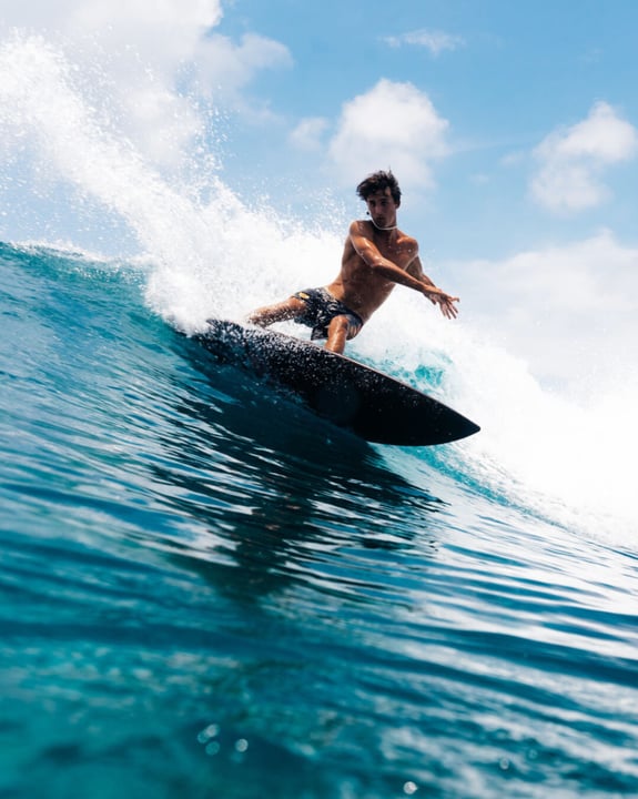 Photo shared by Villa Nautica, Maldives on August 05, 2026 tagging @qadventuremaldives, @visitmaldives, @felipvives, and @villaresortsmaldives. May be an image of surfboard, wetsuit, ocean and text.