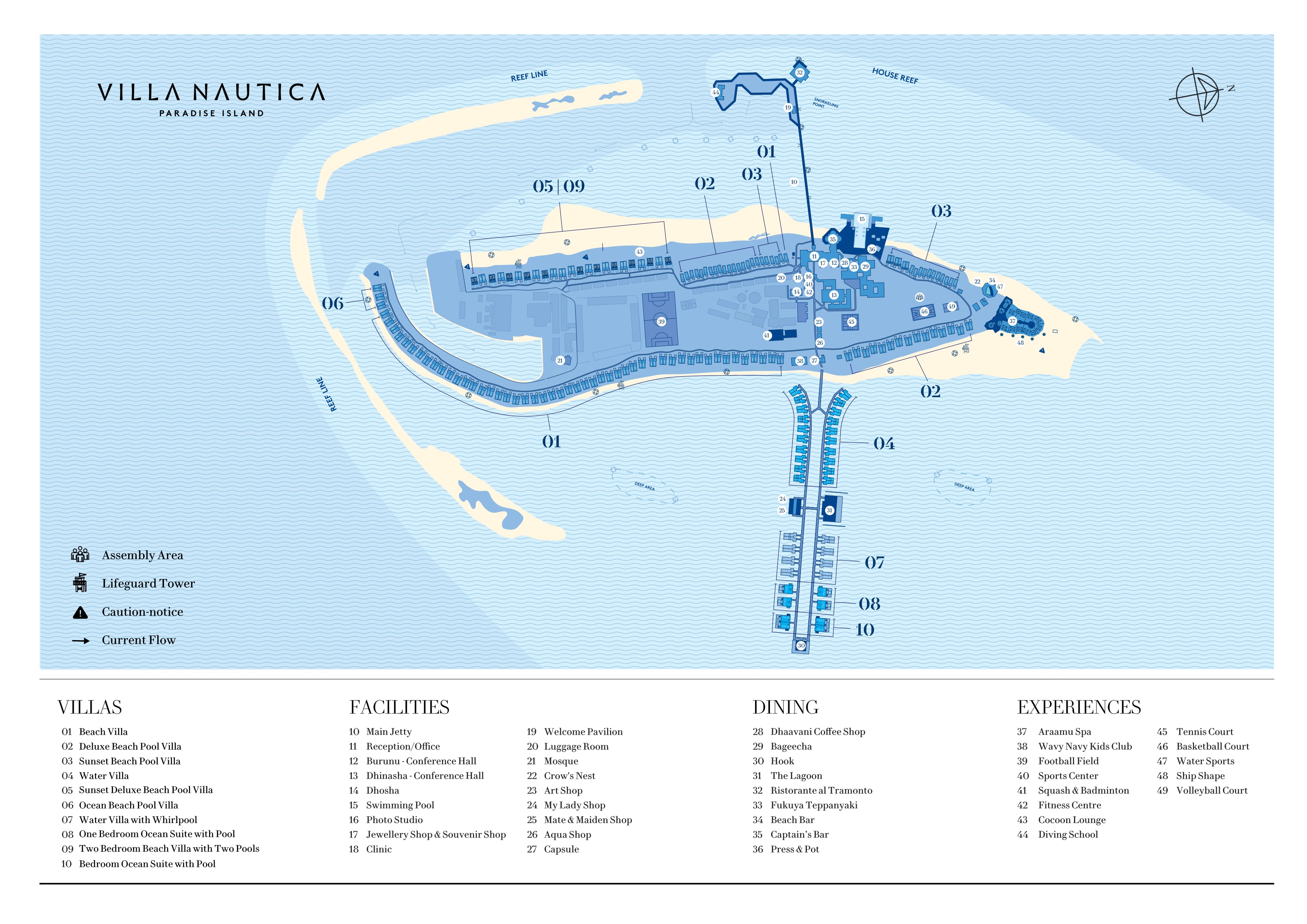 Villa Nautica Maldives island map