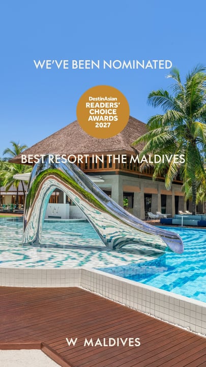 Wir wurden bei den @destinasianmagazine Readers’ Choice Awards 2027 als Best Resort in the Maldives nominiert. Nehmen Sie sich einen Moment, um in diese W Maldives Erinnerungen zurückzukehren: das Aufwachen mit Blick auf den Indischen Ocean von t