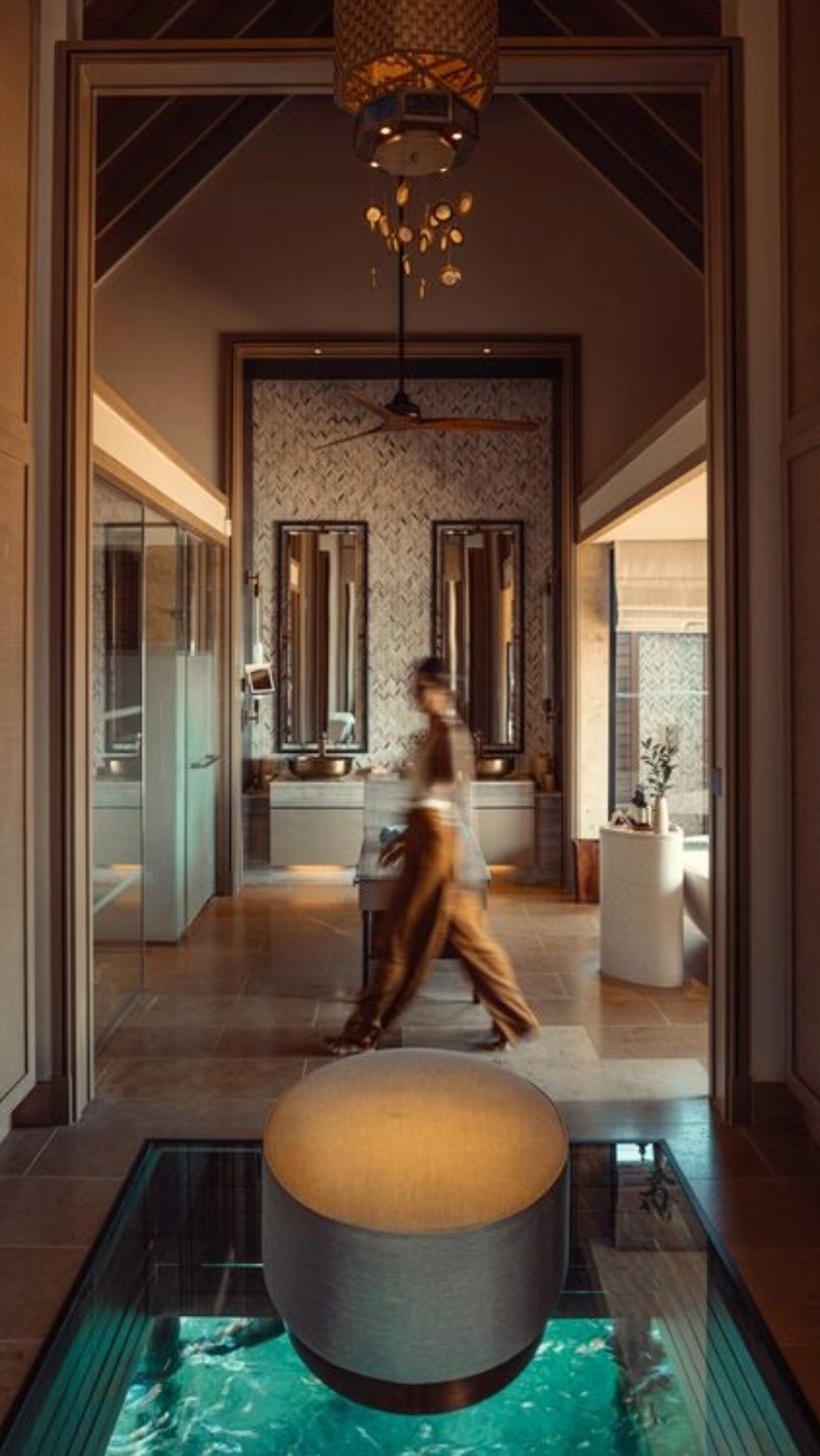 Golden light bathes the villa as the island gently comes to life.

#waldorfastoria #waldorfastoriamaldives