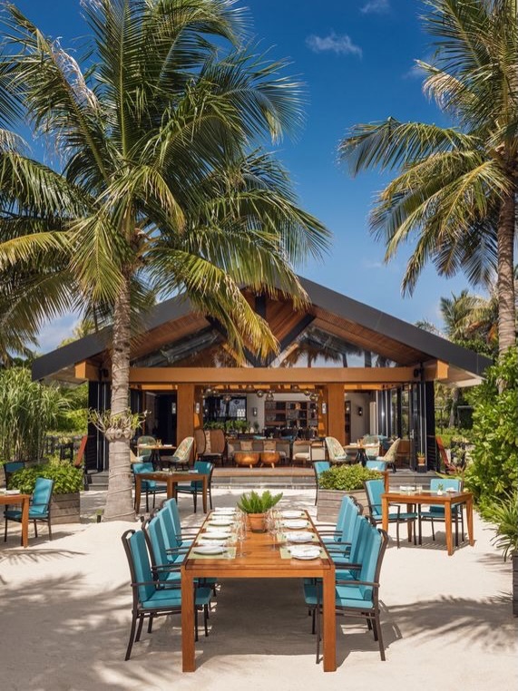 Photo shared by Waldorf Astoria Maldives Ithaafushi on May 12, 2026 tagging @louiscannell. May be an image of cabana and text.