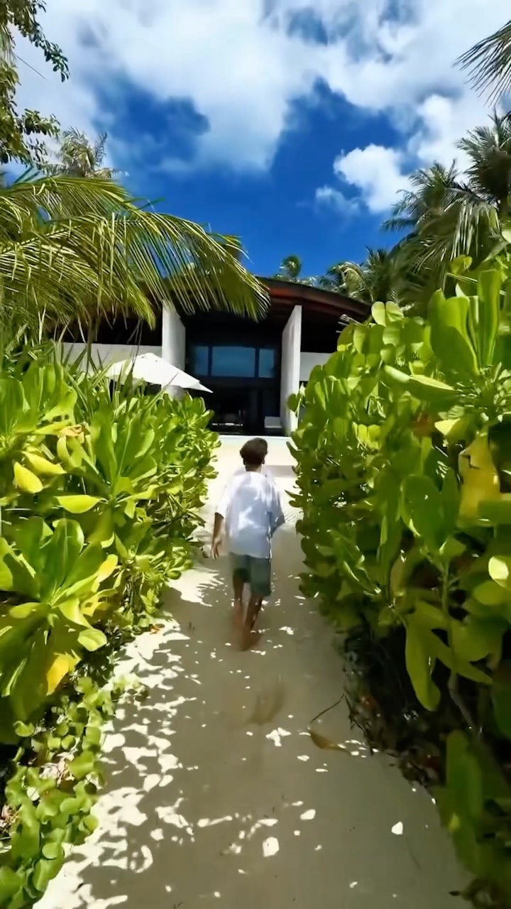Follow @qaraqbay and family on a tour of our Heavenly Beach Residence, a perfect sanctuary for families, featuring two expansive bedrooms, a spacious living room, dining area, lap pool, and direct acc