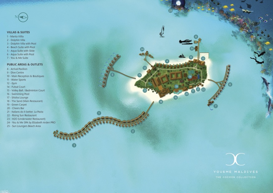 You & Me by Cocoon resort island map